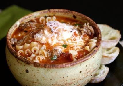 Slow Cooker Lasagna Soup w/Beef