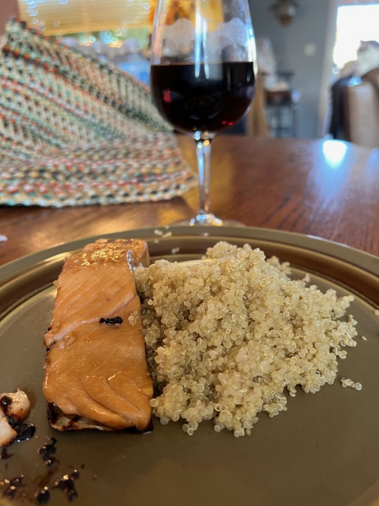 Glazed Salmon and Quinoa